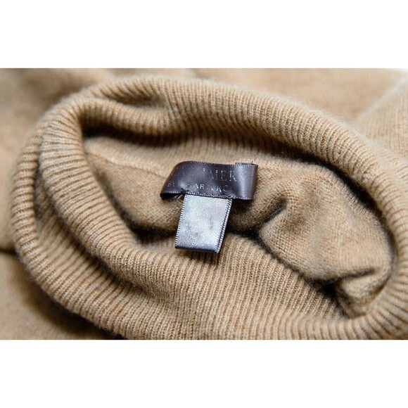 Tan 100% Cashmere Sweater Charter Club Medium turtle neck - Picture 4 of 7